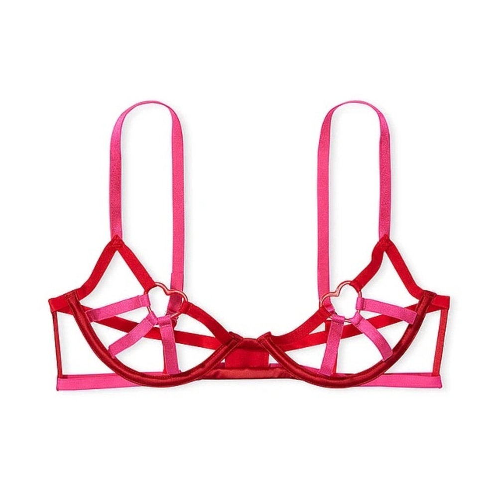 VS Heartware Open-Cup Strappy Demi Bra